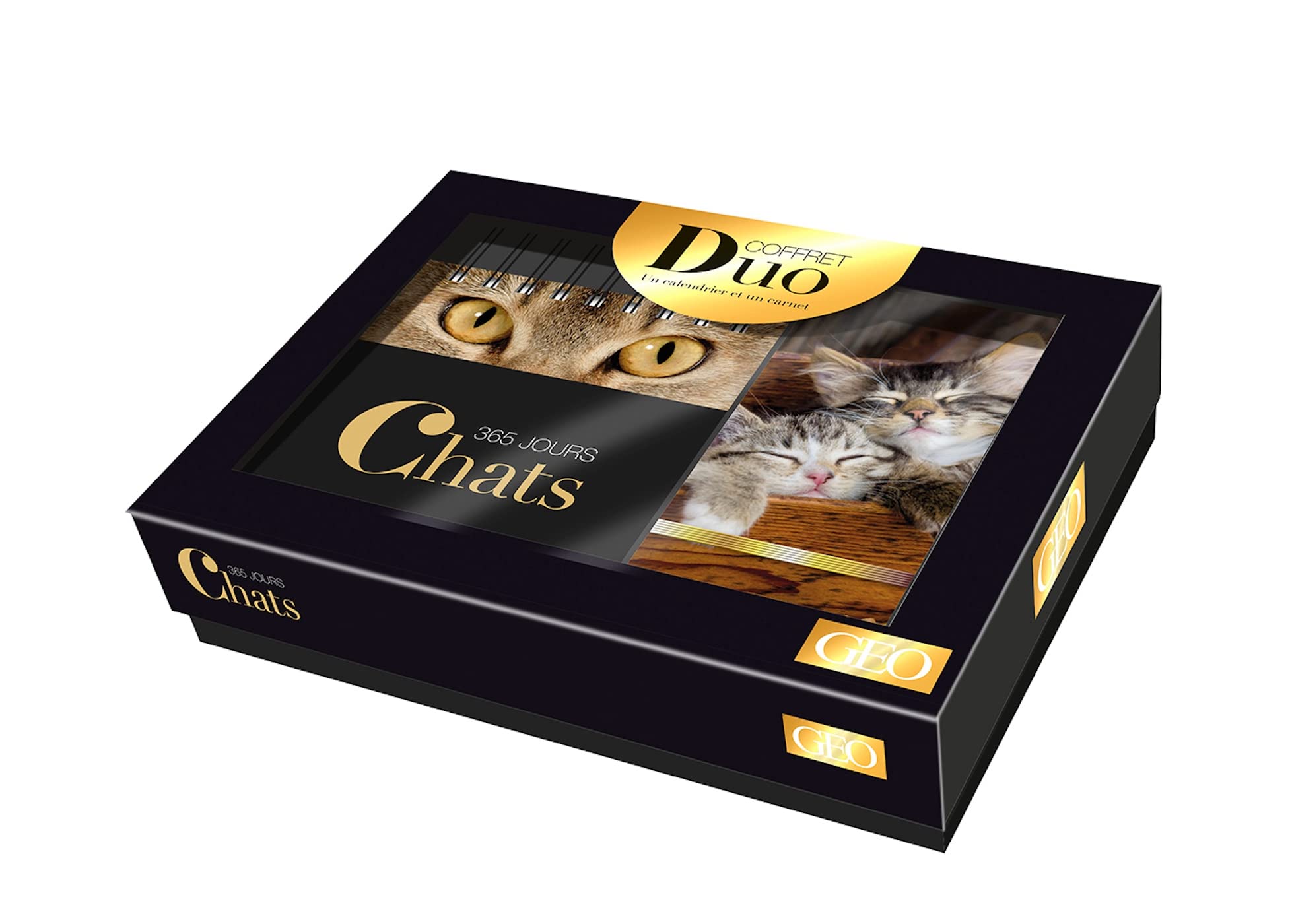 Coffret duo calendrier Géo - Chats en 365 jours: Avec un carnet Novels & Short Stories