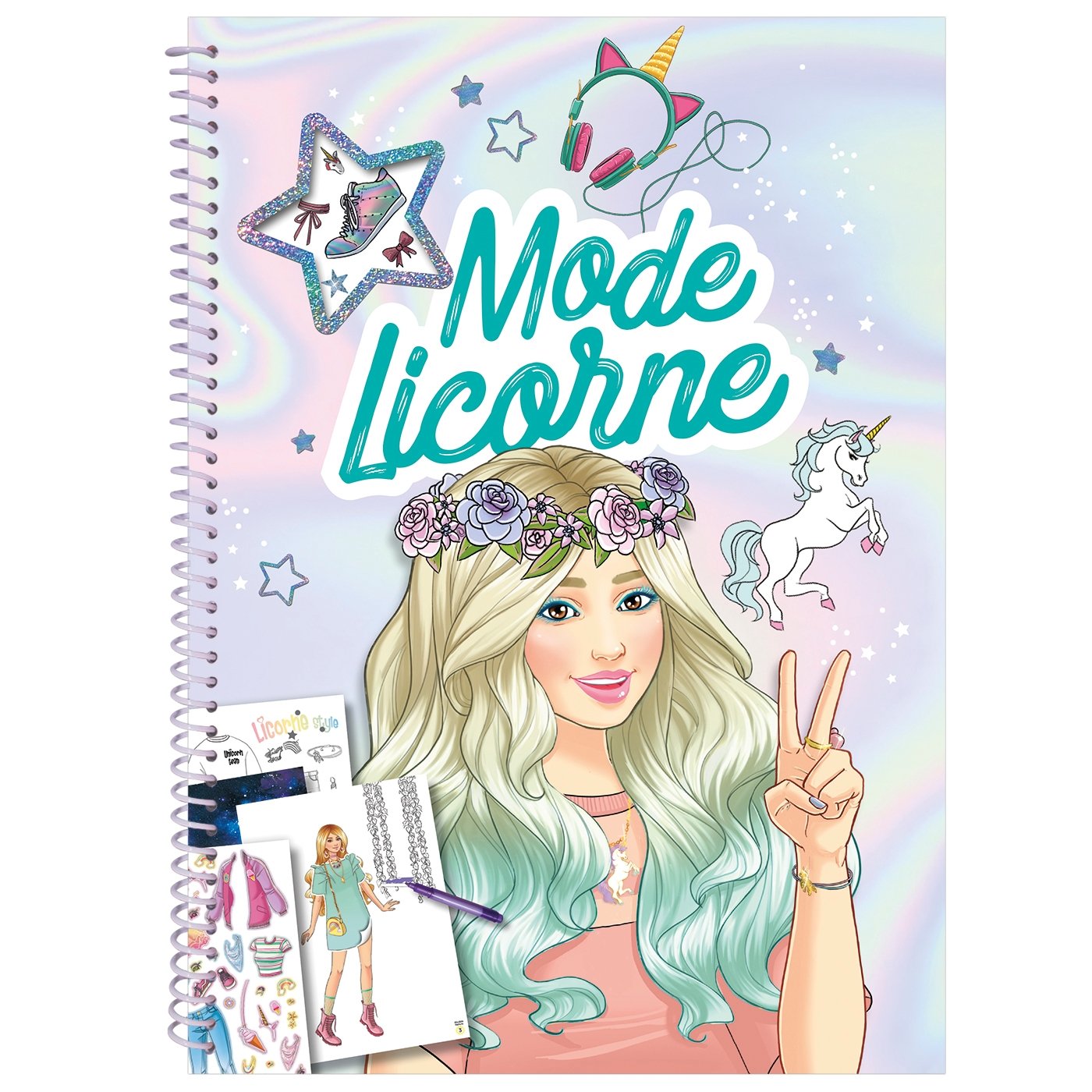Mode Licorne: Avec 130 stickers et 19 pochoirs book
