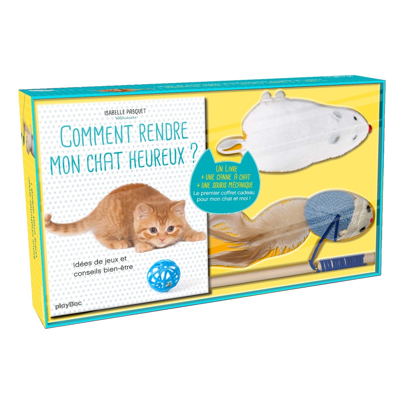 Coffret pour rendre son chat heureux ! Livre + joujoux chat book