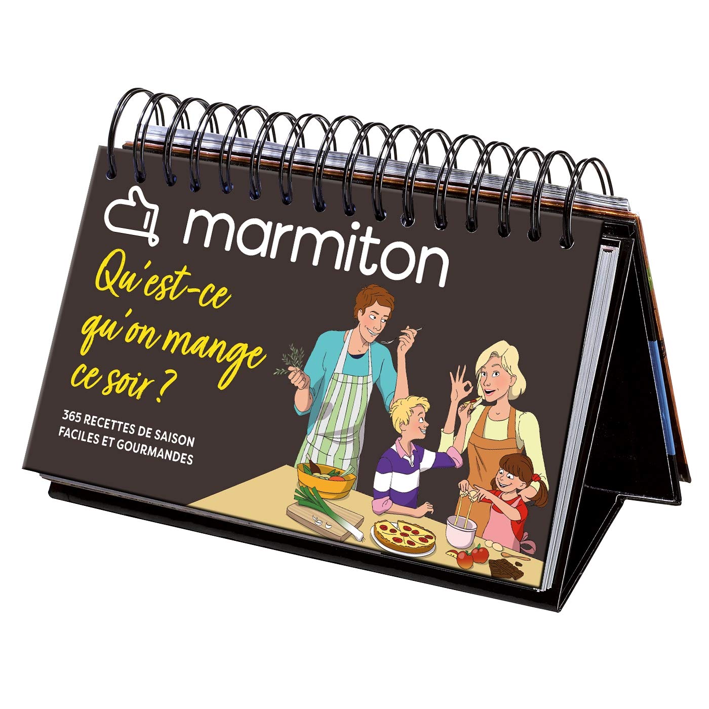 Calendrier chevalet Marmiton 365 recettes Qu'est ce qu'on mange ce soir ? book