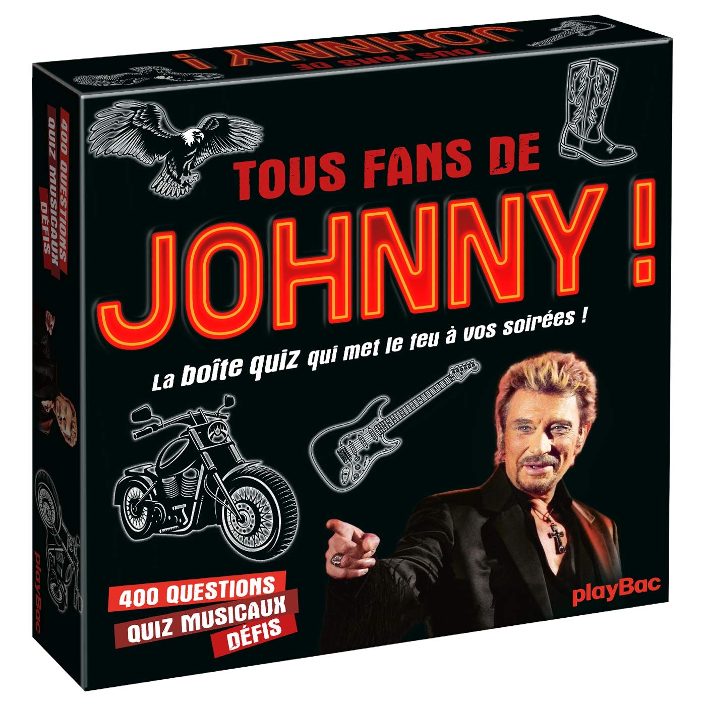 Coffret quiz Johnny Hallyday: La boîte de jeu qui va allumer le feu ! Children's books