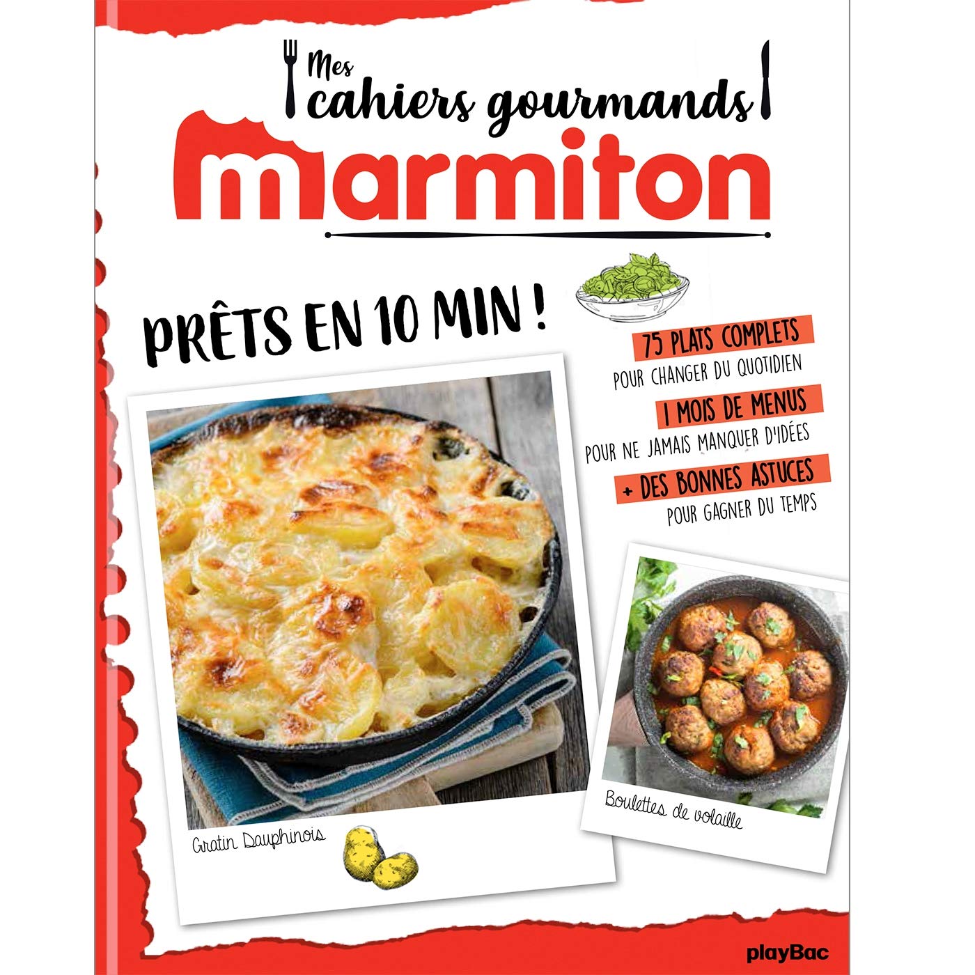 Marmiton Cahier gourmand Prêt en 10 minutes ! book