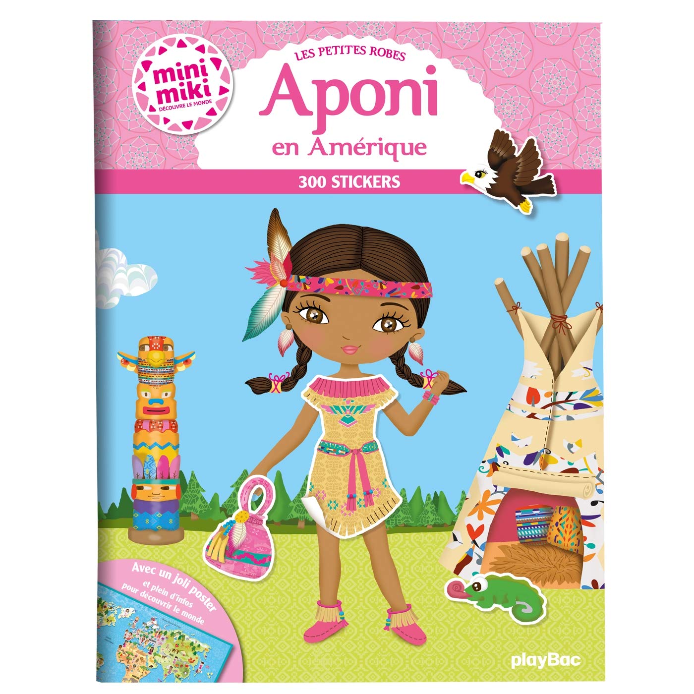 Minimiki - Stickers - Les petites robes d'Aponi en Amérique: 300 stickers Tiptoi & Games