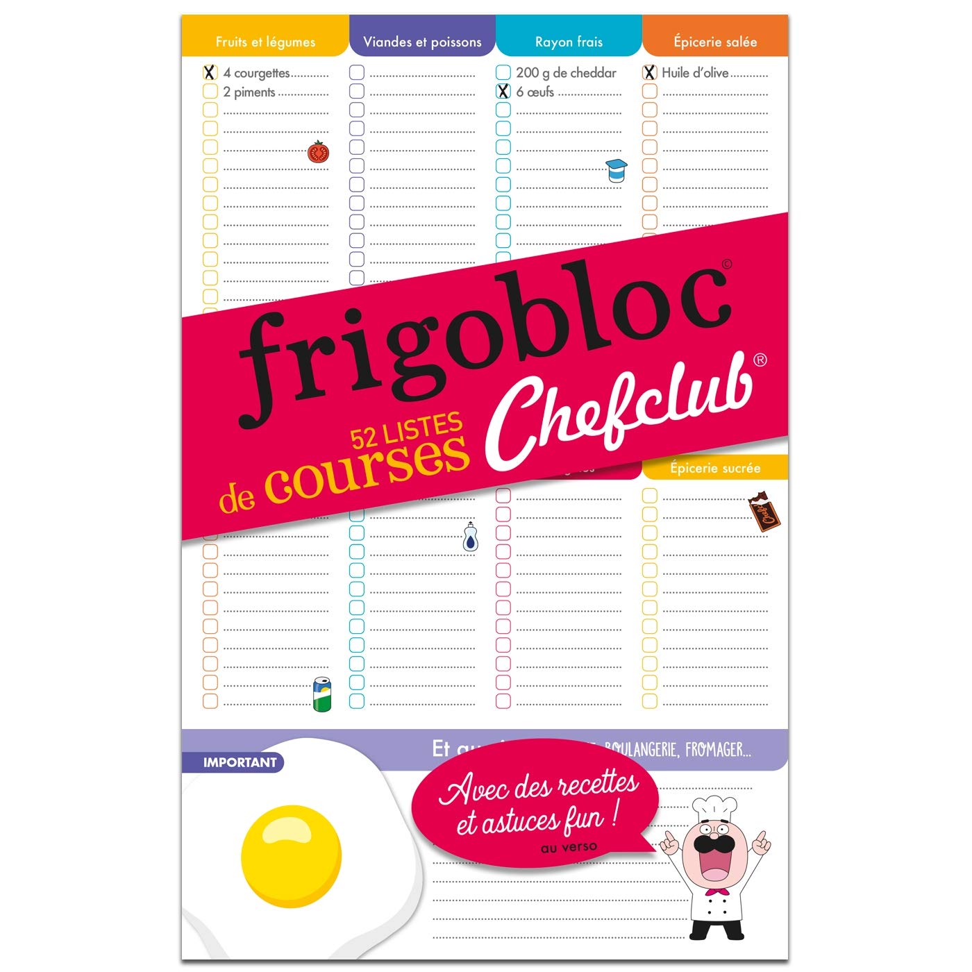 Frigobloc Mes Listes de courses Chefclub Partnership & Love