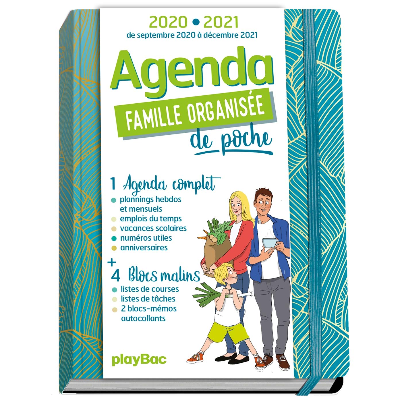 Agenda de poche de la famille organisée 2021 - Bleu (de sept 2020 à décembre 2021) book