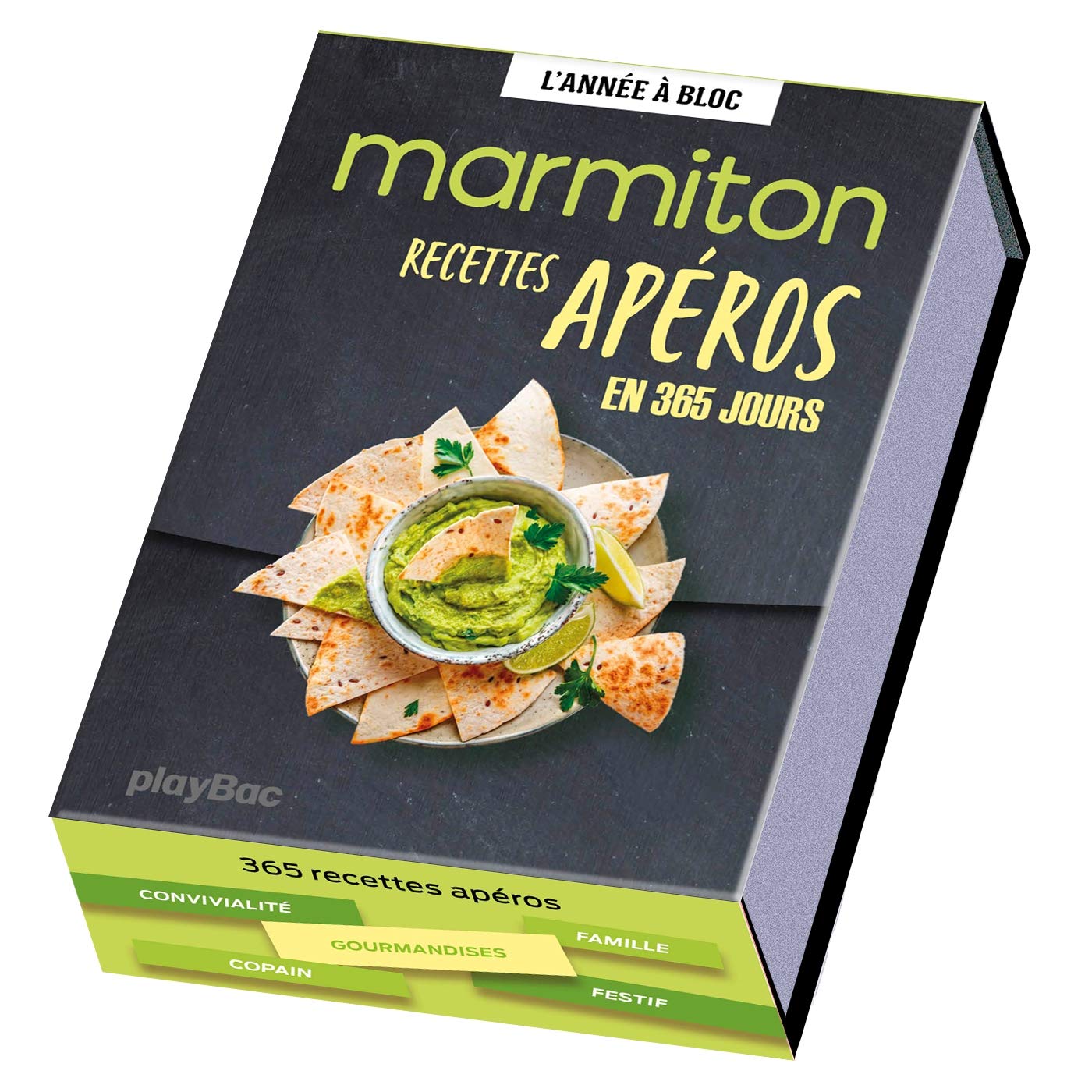 Calendrier 365 recettes Apéro avec Marmiton- L'Année à bloc book