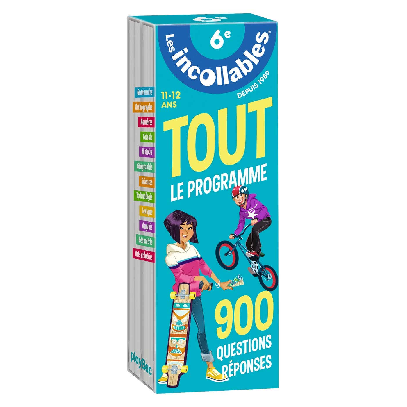 Les incollables - Tout le programme de la 6E - 11/12 ans: 900 questions réponses par réviser en 2 éventails Professional & Reference Books