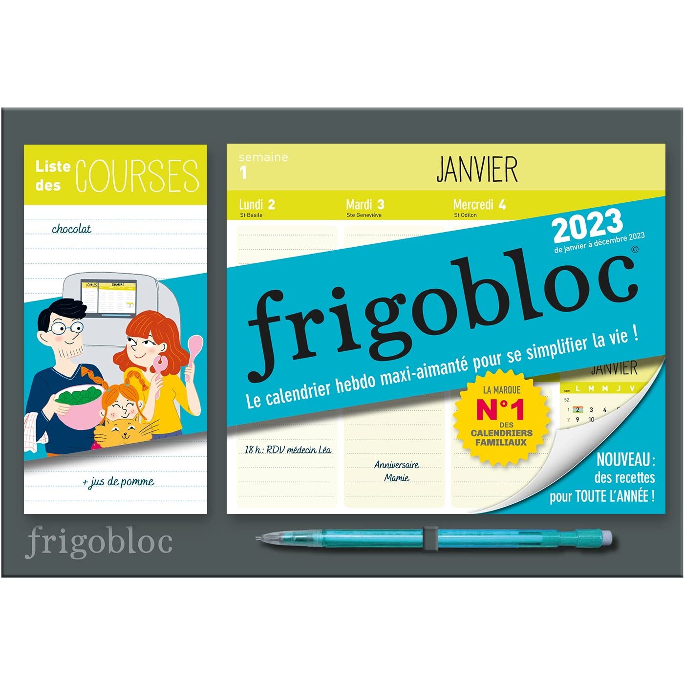 Mini Frigobloc Hebdomadaire 2023 - Calendrier d'organisation familiale / sem (de janv. à déc. 2023) book