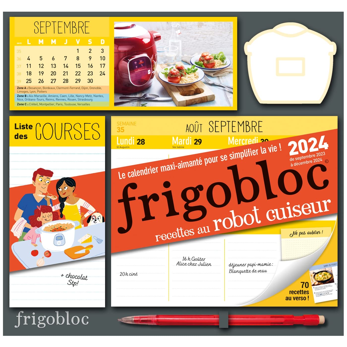 Frigobloc Hebdomadaire 2024 Robot cuiseur (de sept. 2023 à déc. 2024) book