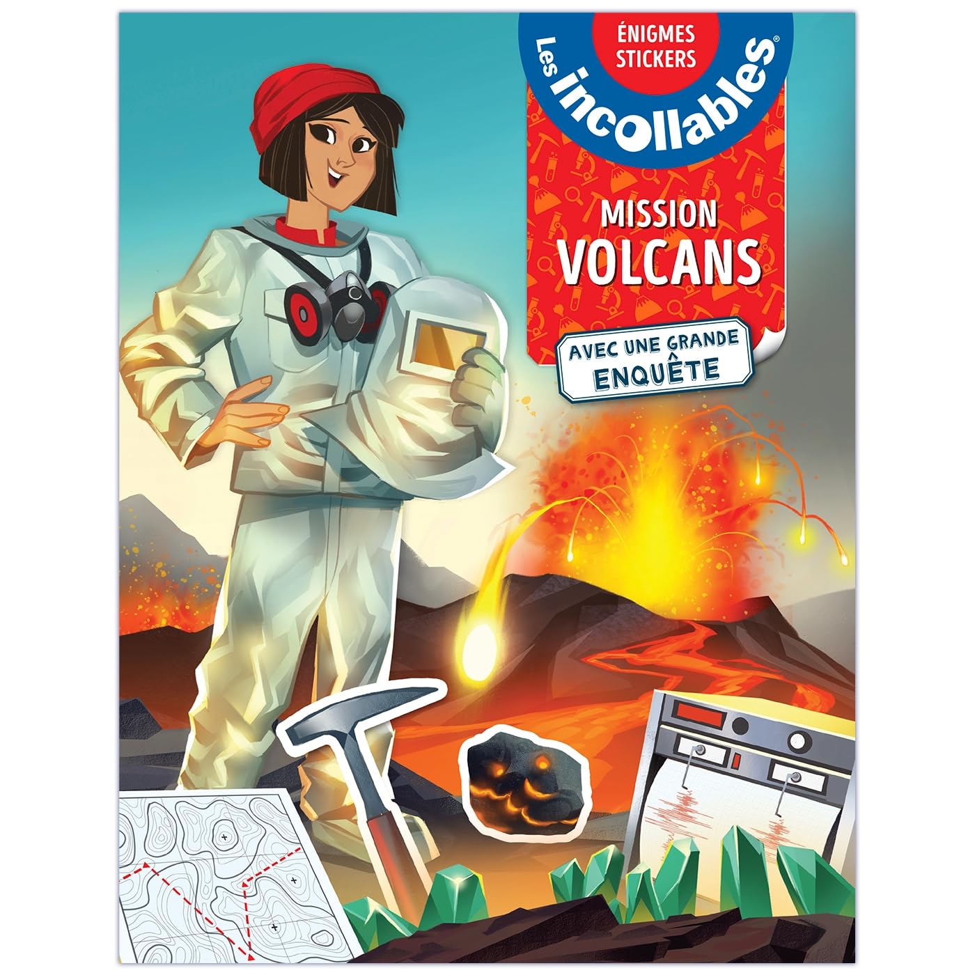 Les Incollables - Mission Volcans - Mes énigmes stickers book