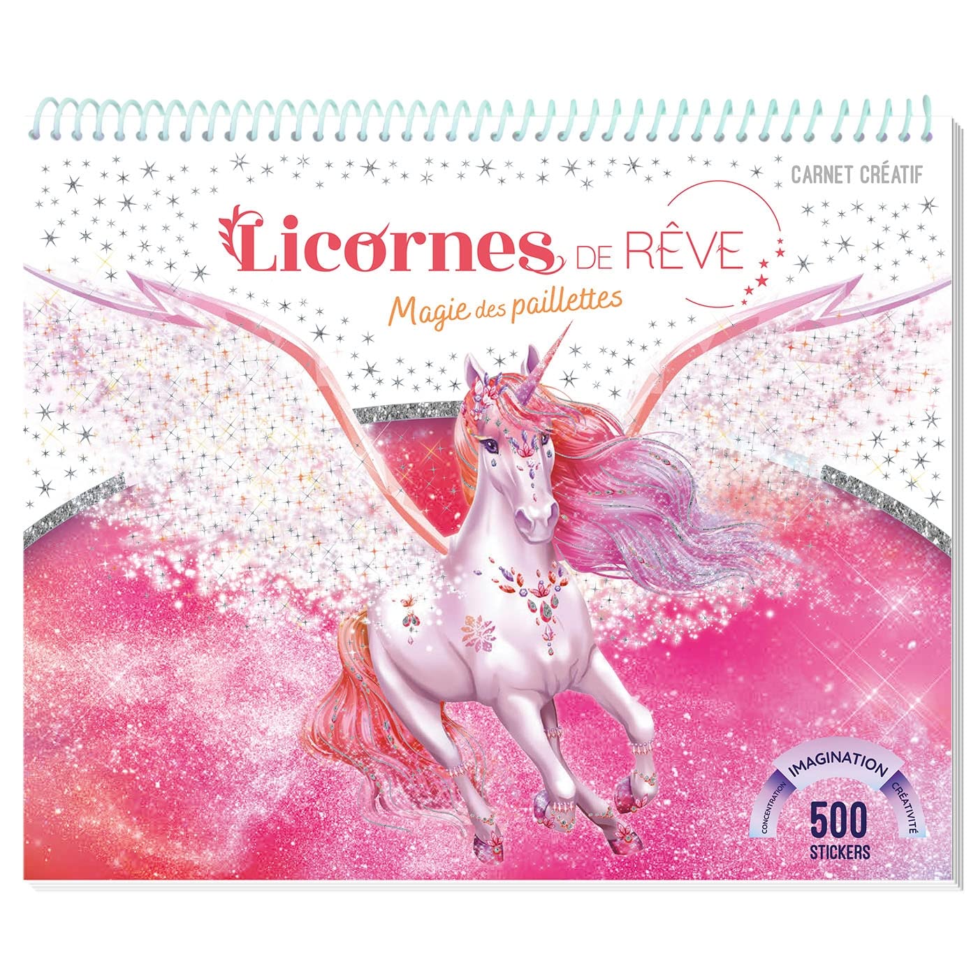 Licornes de rêve - Carnet créatif - Magie des paillettes nouvelle édition book