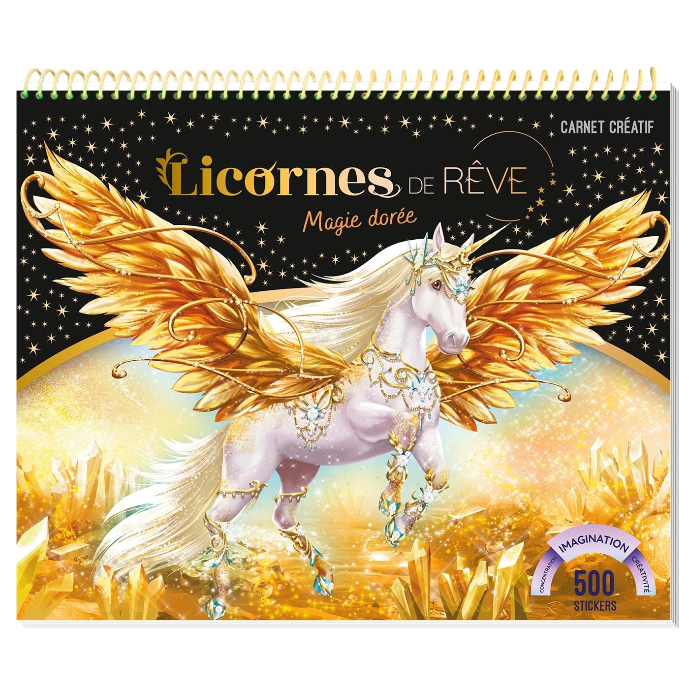 Licornes de rêve - Carnet créatif - Magie dorée book