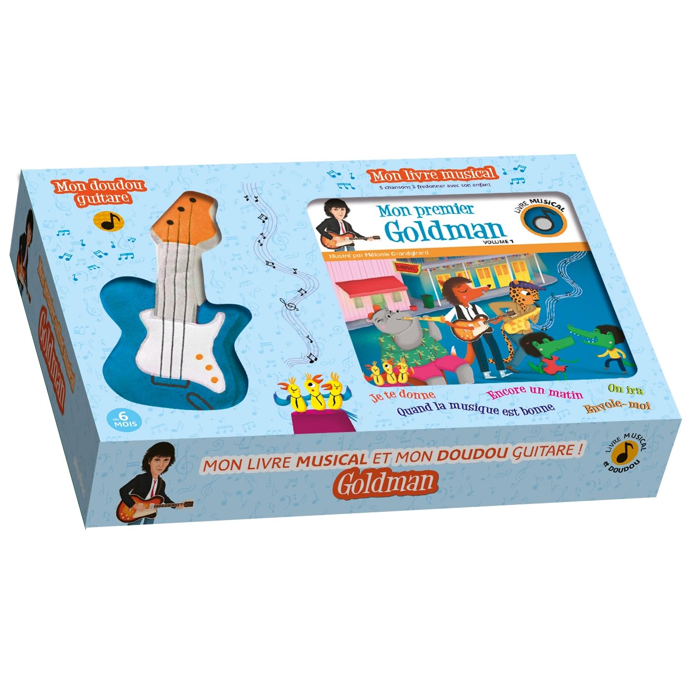 Mon coffret musical Goldman et mon doudou guitare book