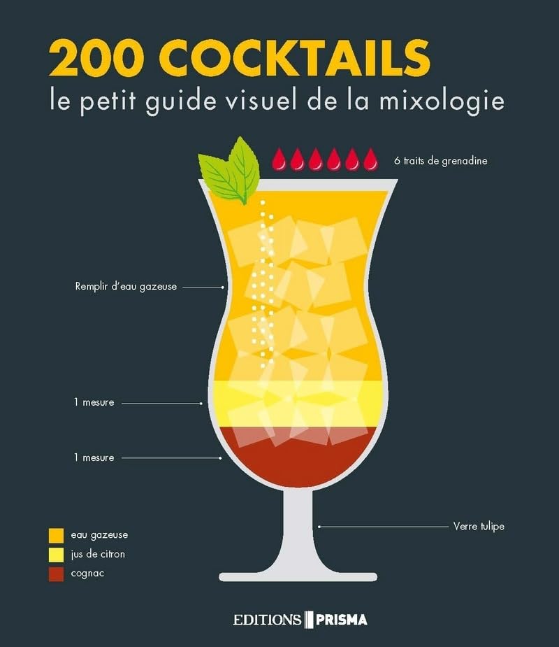 200 cocktails: Le petit guide visuel de la mixologie Books