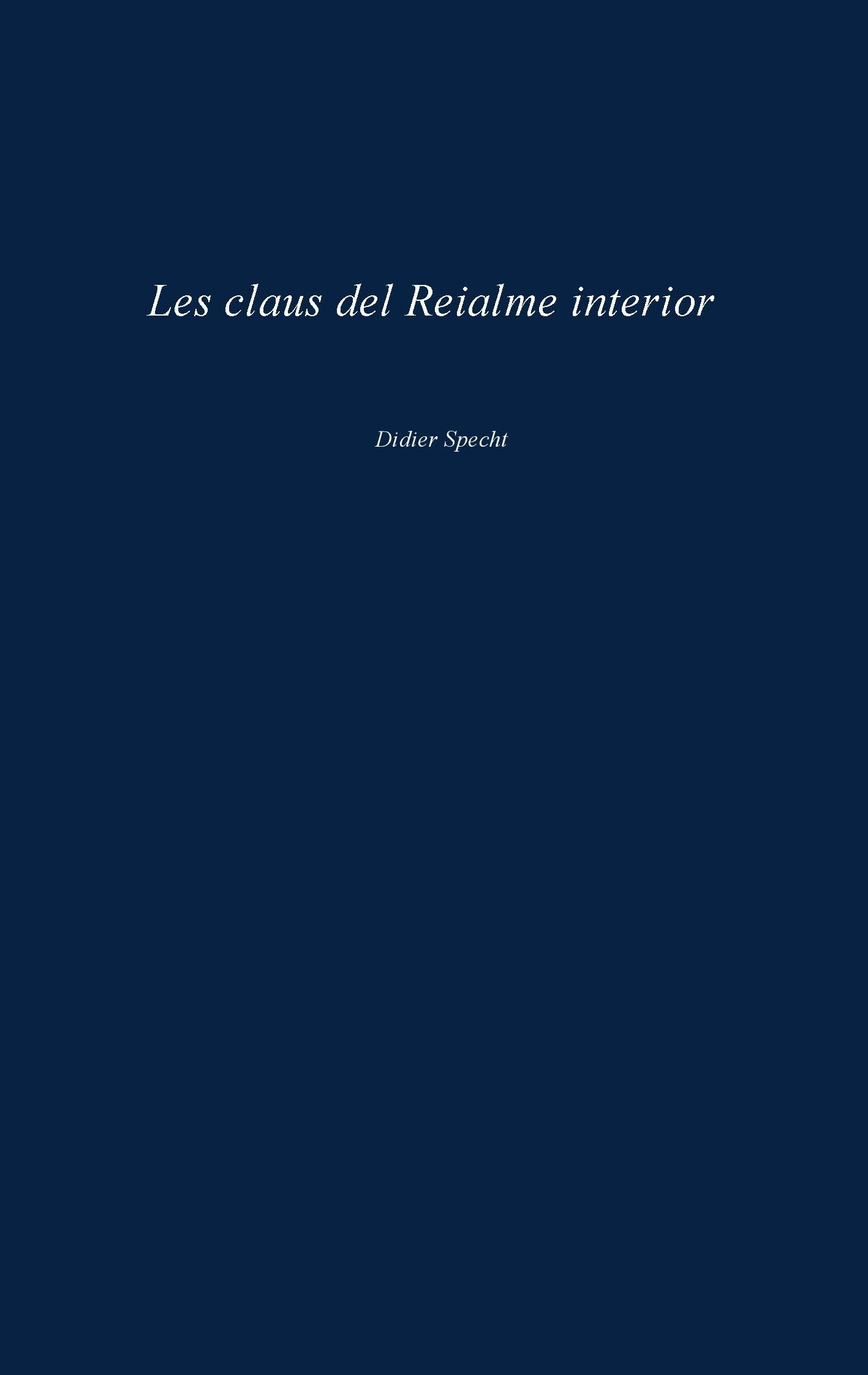 Les claus del Reialme interior book