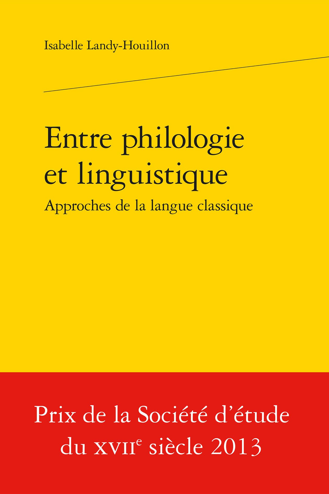 Entre philologie et linguistique, book
