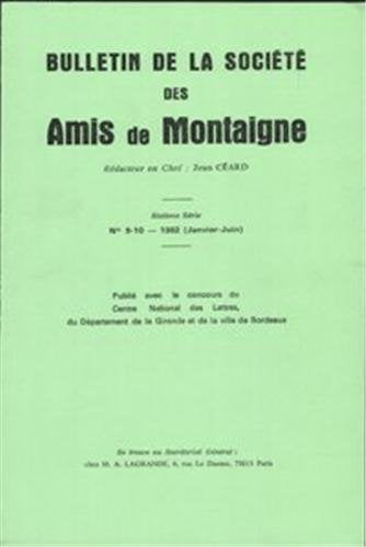 Bulletin de la Société des amis de Montaigne, n° 1 (1982) book