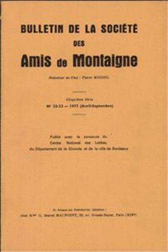 Bulletin de la Société des amis de Montaigne, n° 2 (1977) book