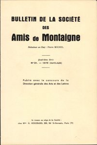 Bulletin de la Société des amis de Montaigne, n° 2 (1970) book