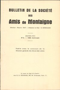 Bulletin de la Société des amis de Montaigne, n° 2 (1966) book