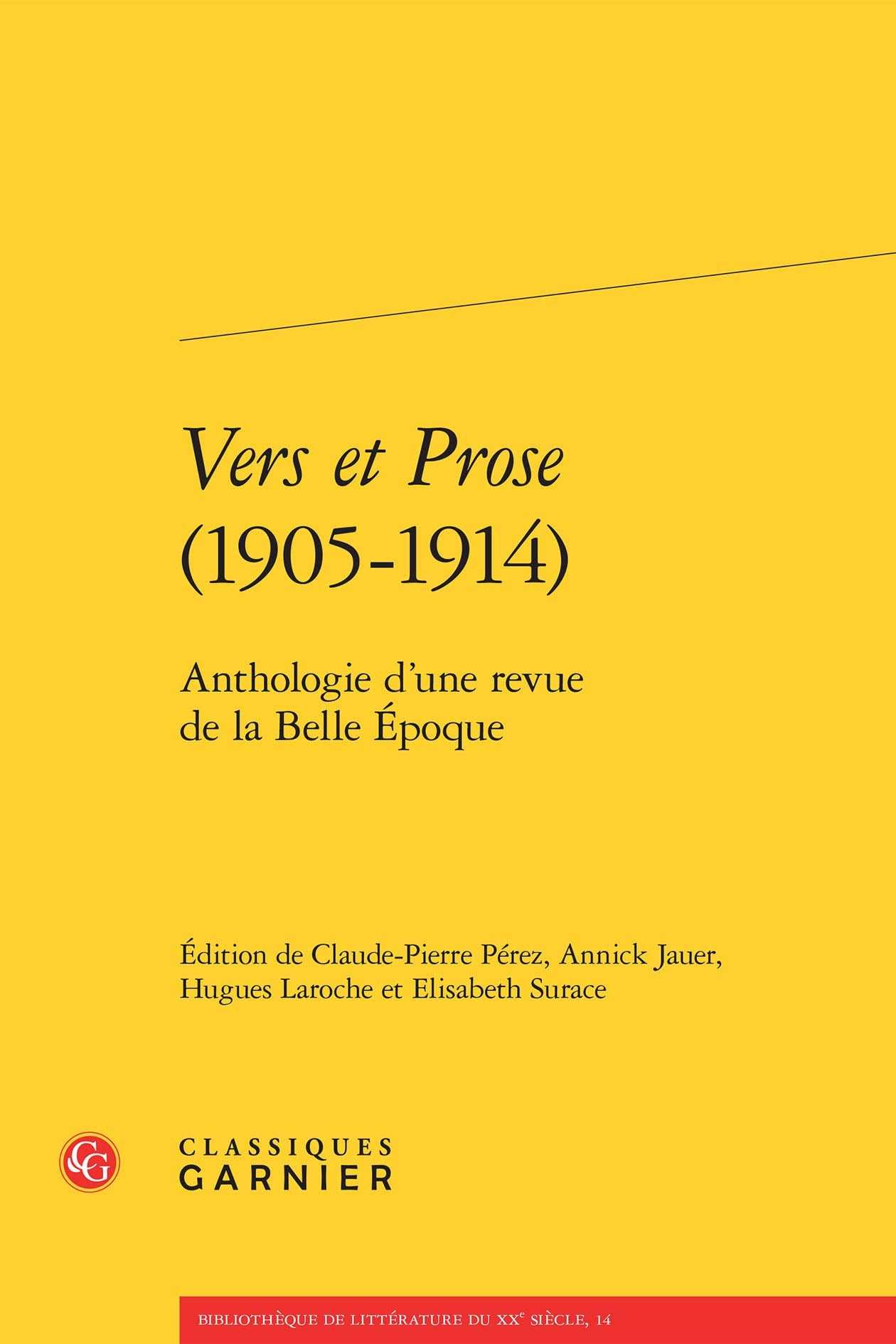 Vers et Prose (1905-1914): Anthologie d'une revue de la Belle Époque book