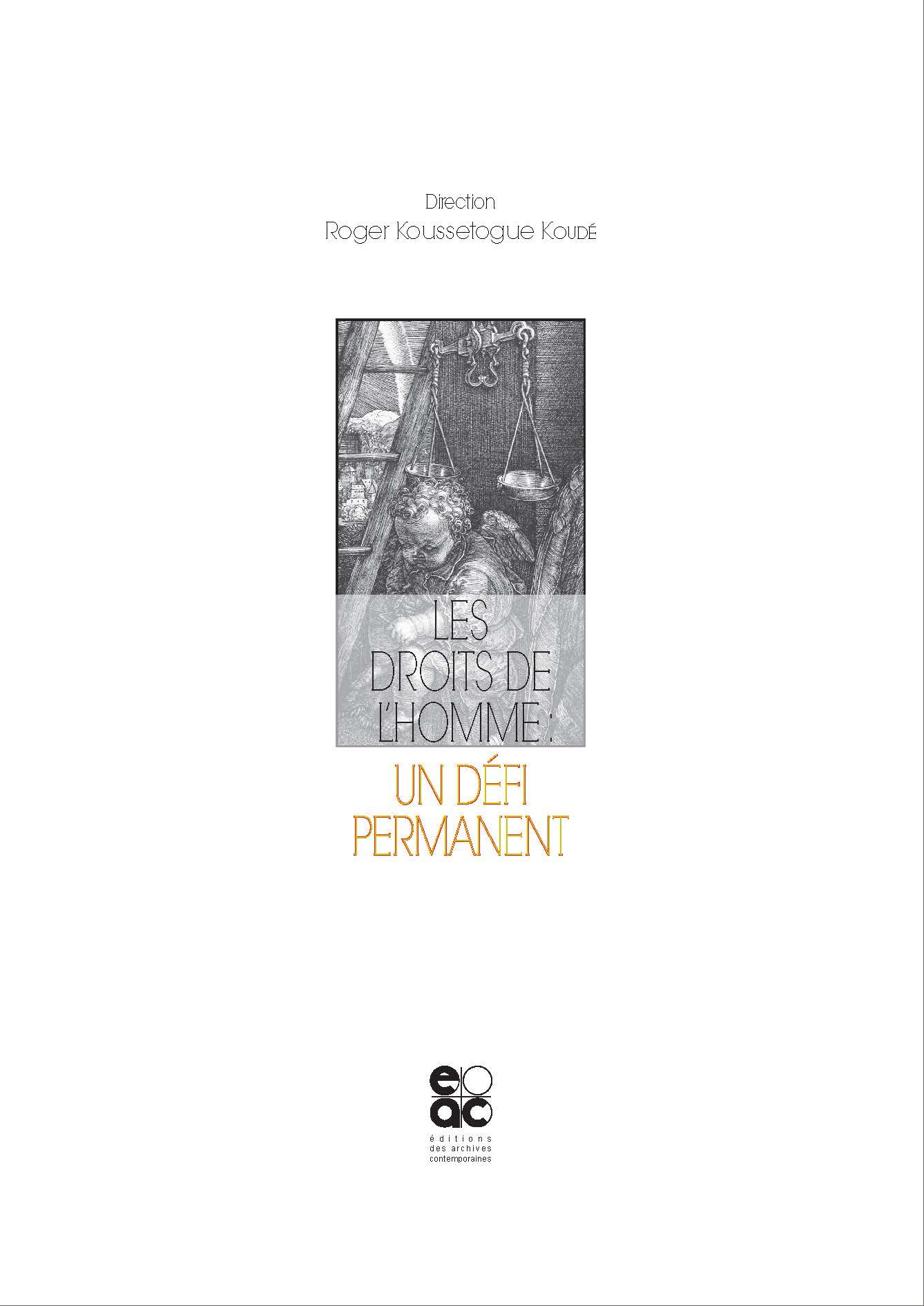 Les droits de l'homme: un défi permanent book