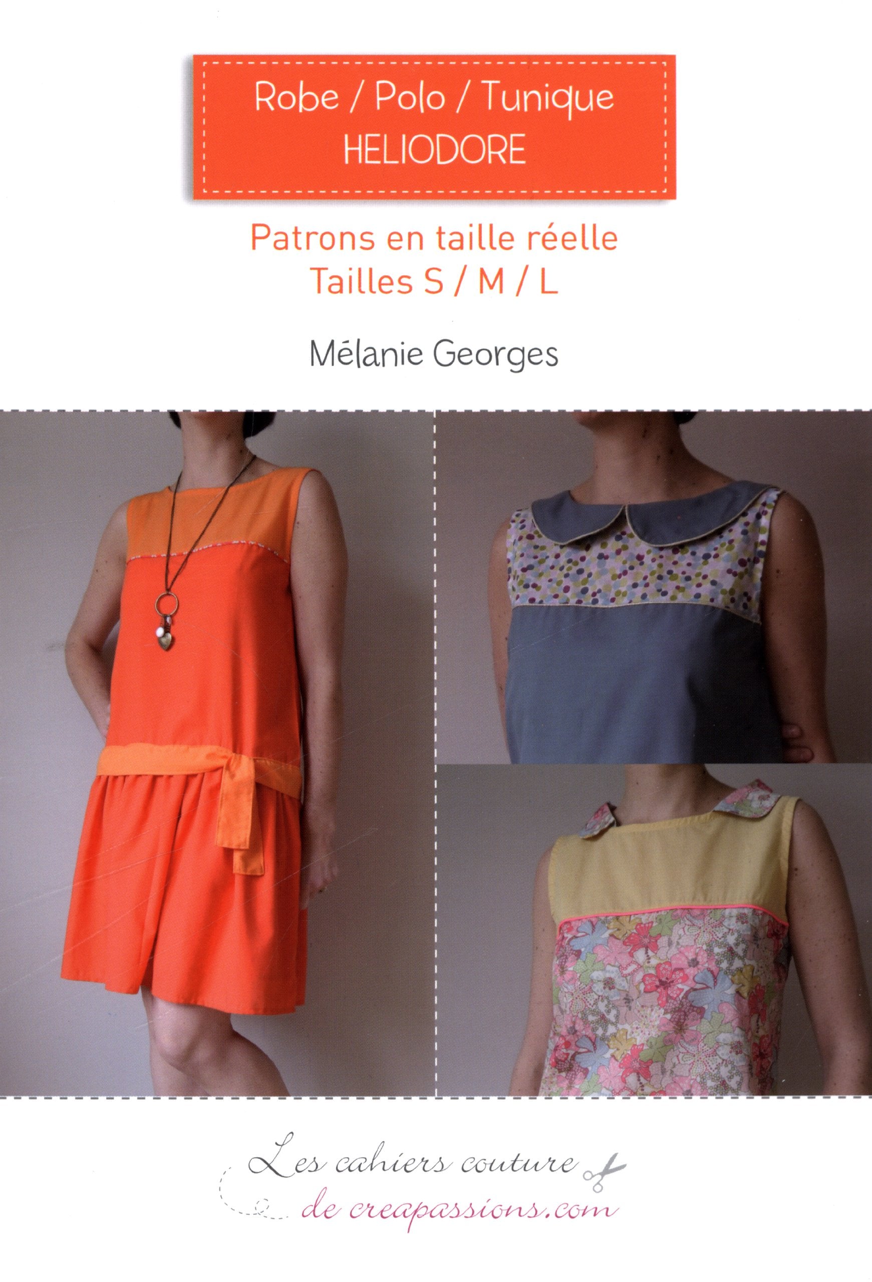 Robe polo tunique Héliodore: Patrons en taille réelle, tailles S-M-L book