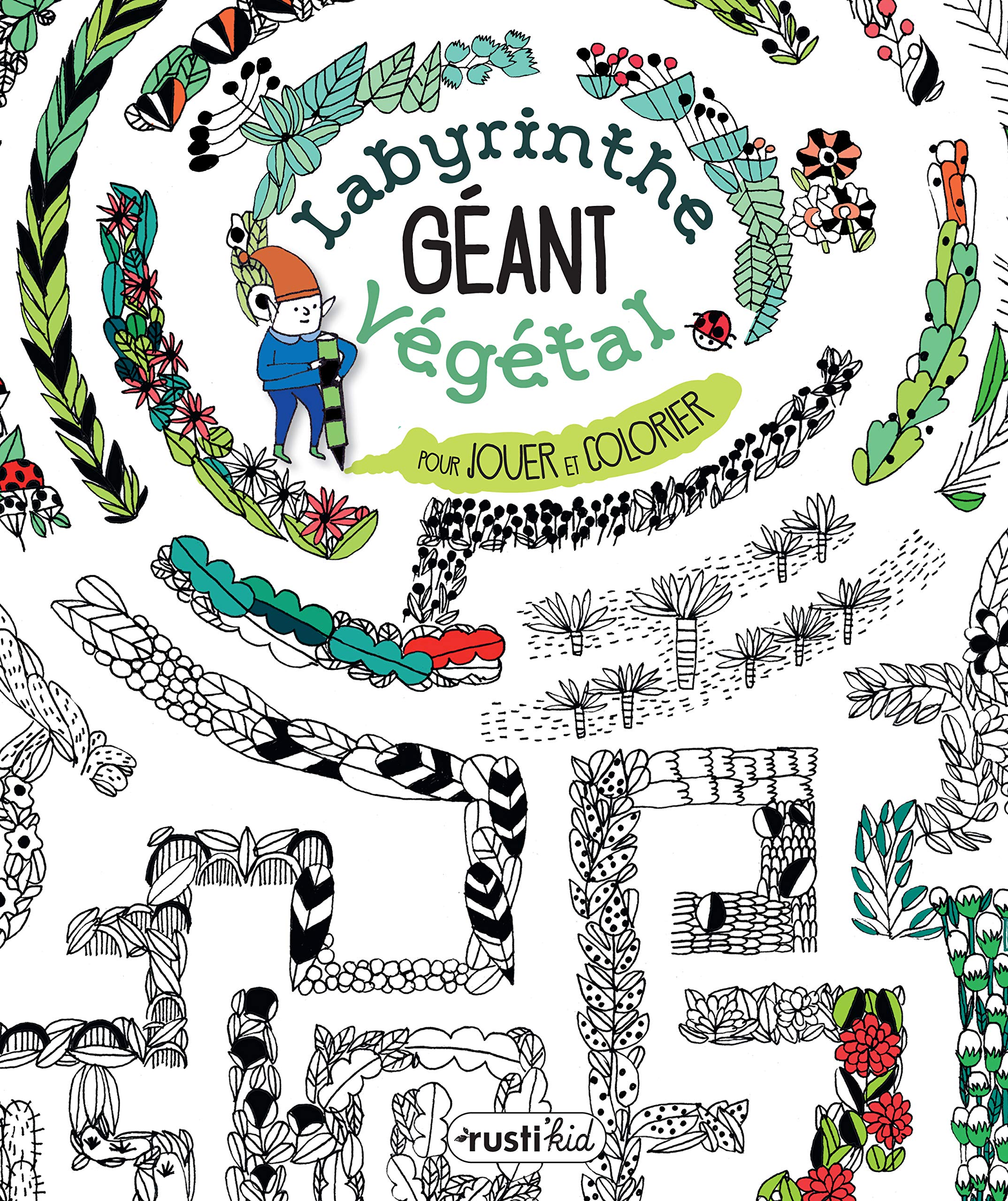Labyrinthe géant végétal: pour jouer et colorier Non-fiction