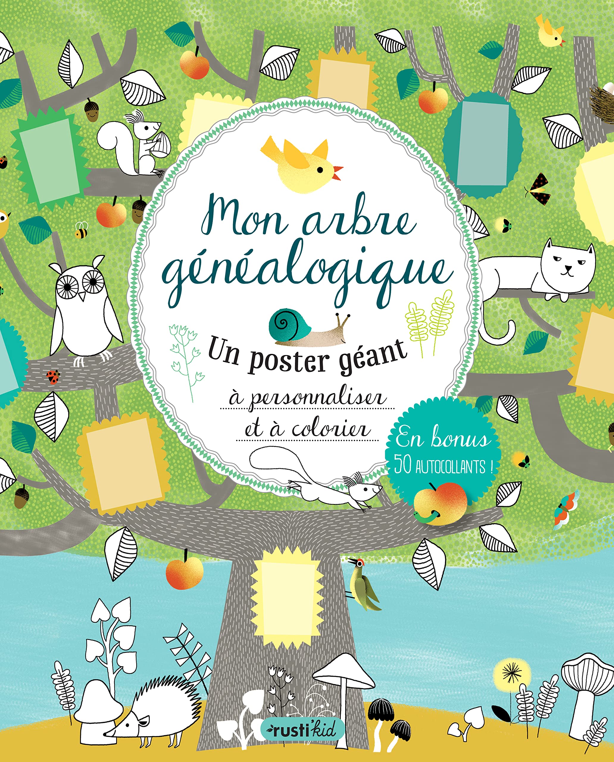 Mon arbre généalogique: Un poster géant à personnaliser et à colorier book