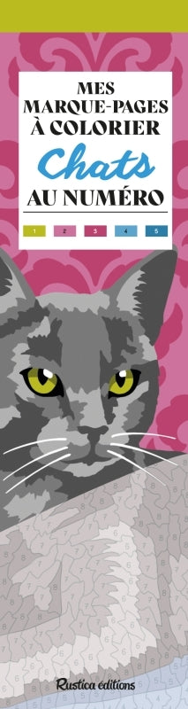 Chats : mes marque-pages à colorier au numéro book