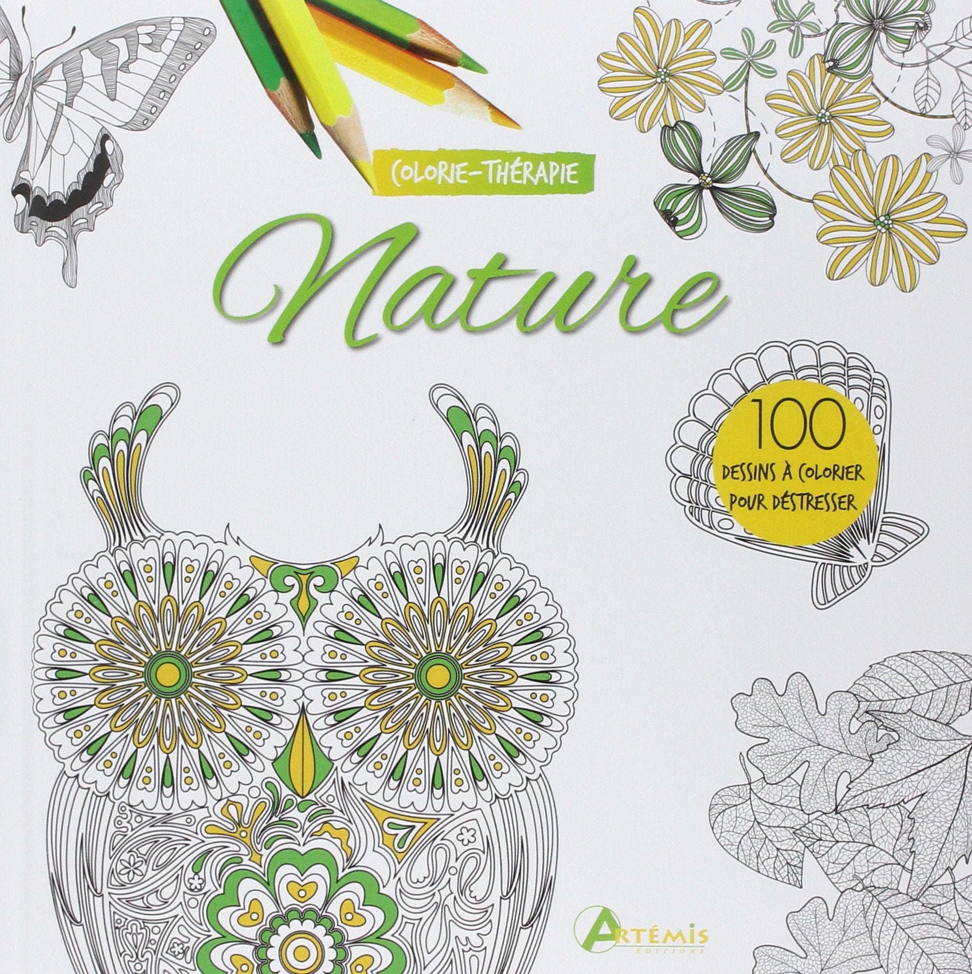 Nature : 100 dessins à colorier pour déstresser book