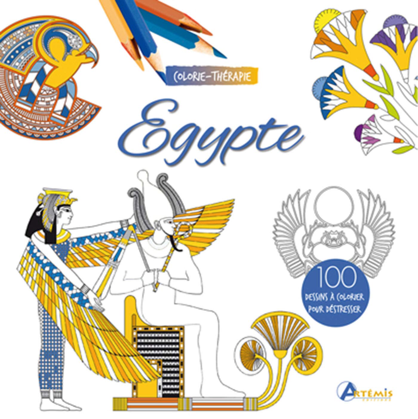Égypte : 100 dessins à colorier pour déstresser book