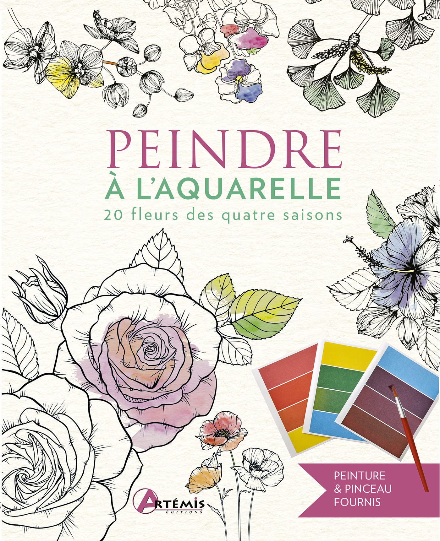Peindre à l'aquarelle: 20 fleurs des quatre saisons book