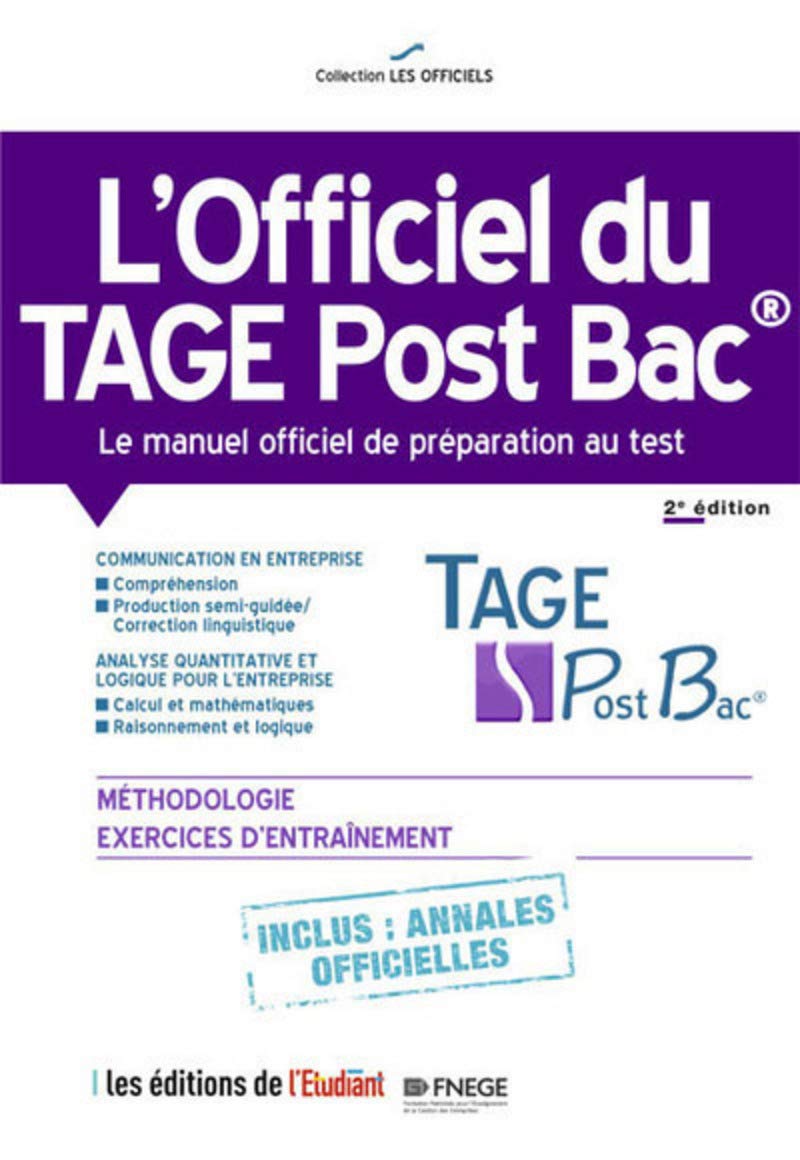 l'Officiel du Tage Post Bac - Le manuel officiel de préparation au test 2e édition Books