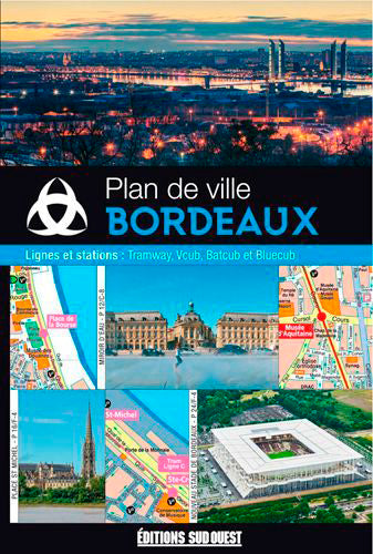 Bordeaux : plan de ville : avec lignes et stations de tramway, Vcub, Batcub et Bluecub book