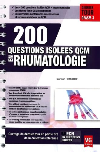 200 QUESTIONS ISOLEES QCM RHUMATOLOGIE Books