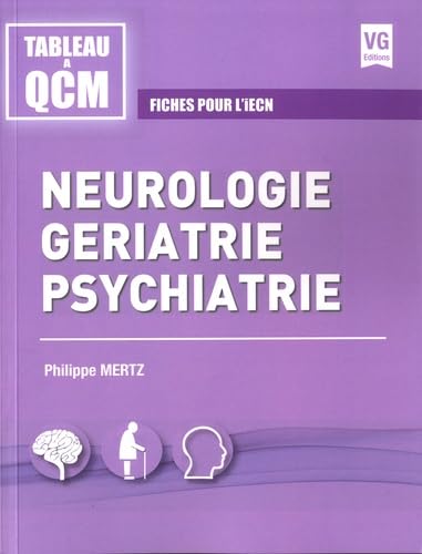 TABLEAU QCM NEUROLOGIE GÉRIATRIE PSYCHIATRIE: Fiches pour l'iECN Medicine