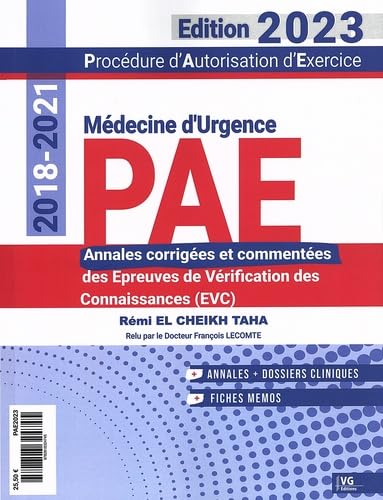 PAE Médecine d'urgence 2018-2021: Annales corrigées des Epreuves de Vérification des Connaissances (EVC) book