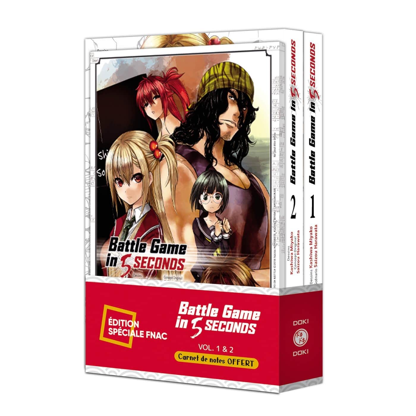 Battle Game in 5 Seconds - pack spécial vol. 01 et 02 + carnet de notes offert book
