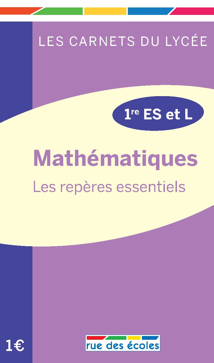 Mathématiques - Carnet premières ES/L: les repères essentiels book
