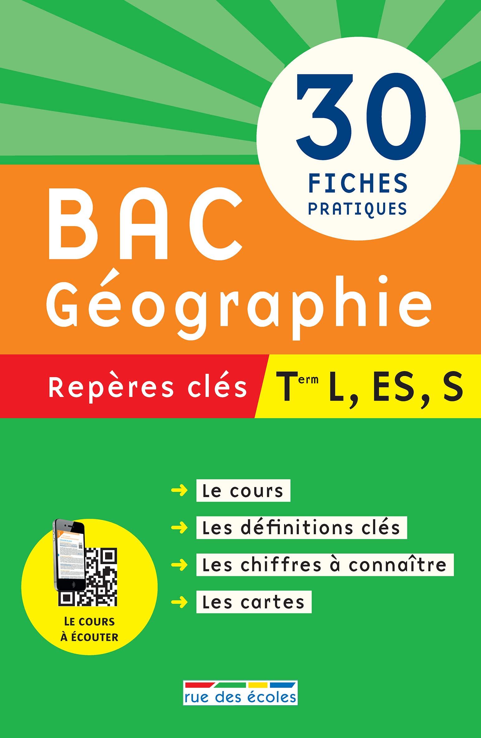 Bac géographie terminale L ES S: 30 fiches pratiques book