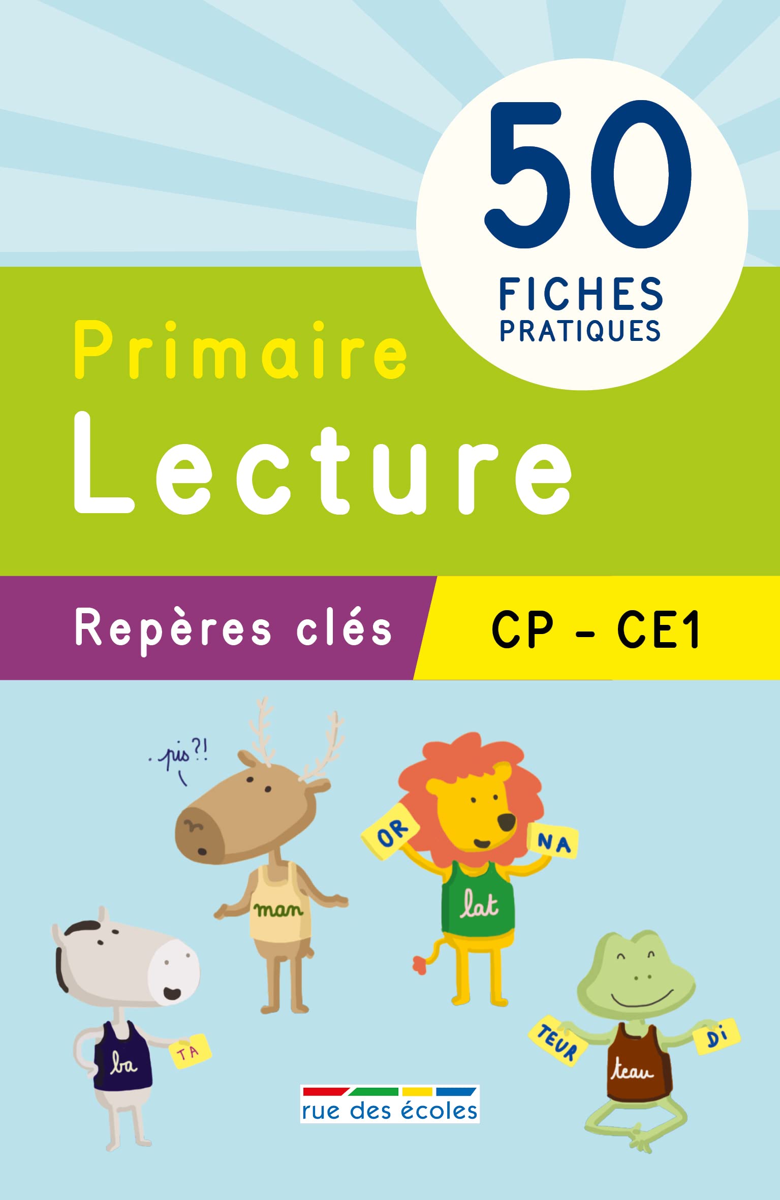 Lecture CP/CE1: 50 fiches pratiques book