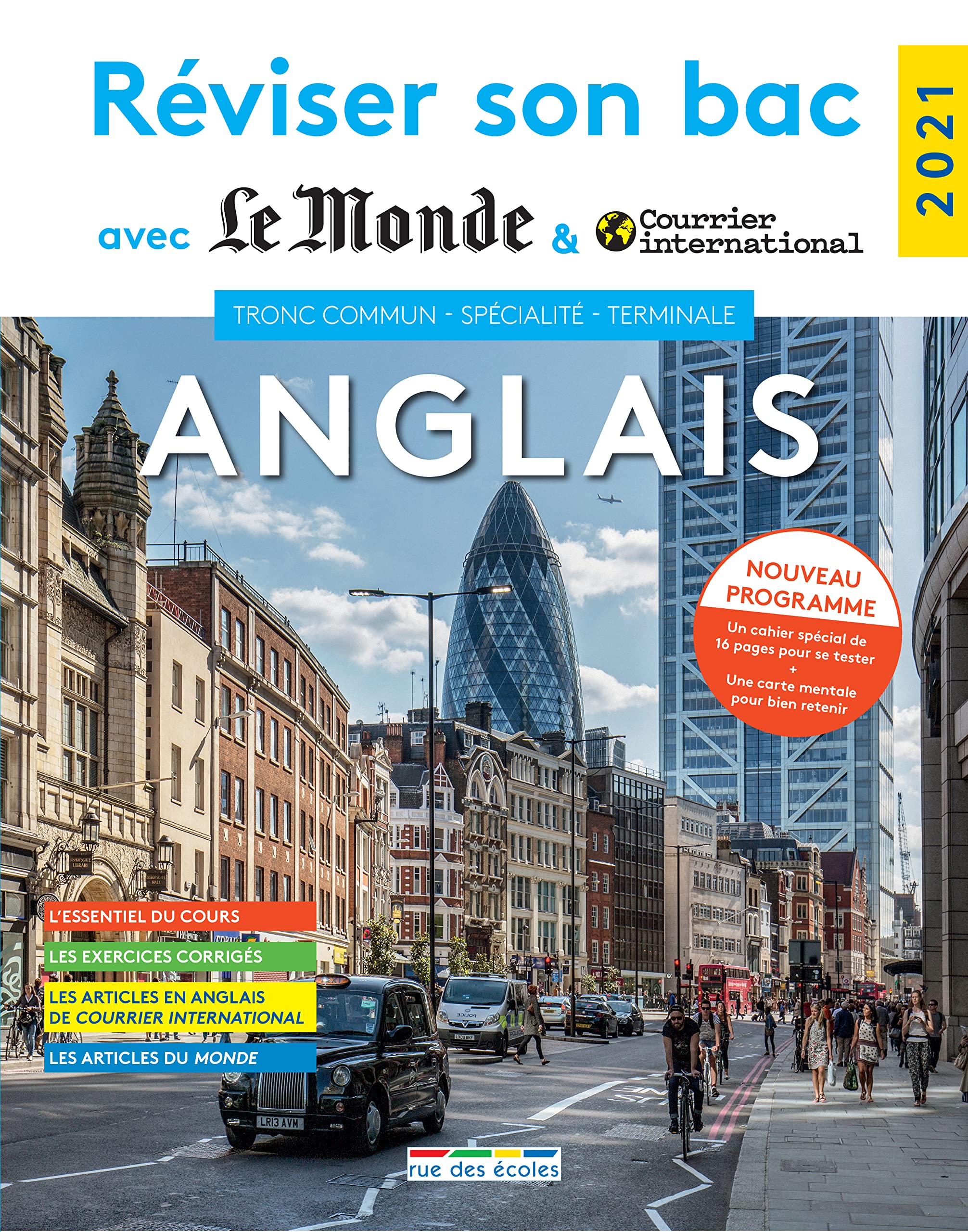 Réviser son bac avec Le Monde 2021 : Anglais, Tronc commun, Spécialité, Terminale, Nouveau programme book