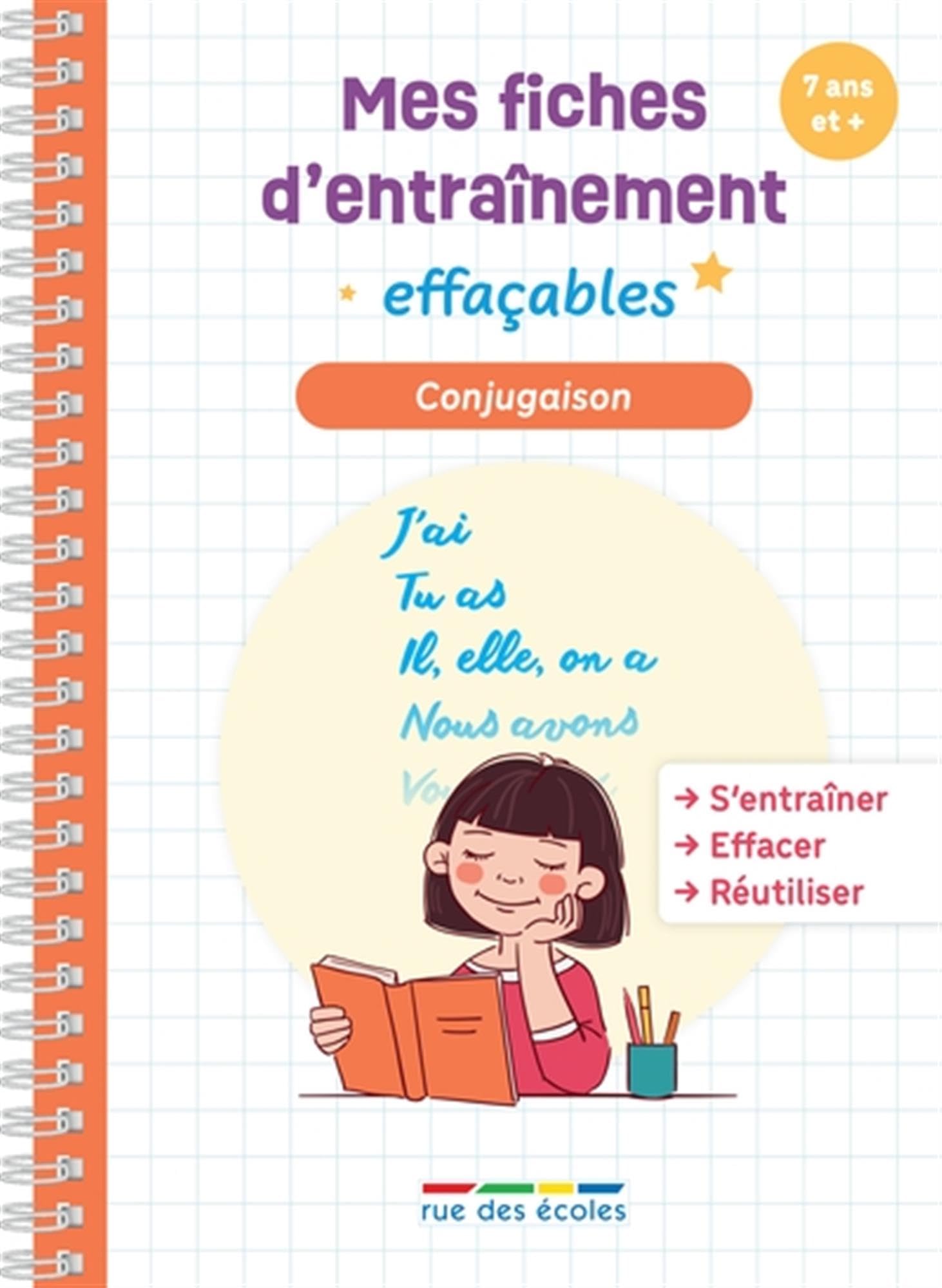 Mes fiches d’entraînement effaçables - Conjugaison book