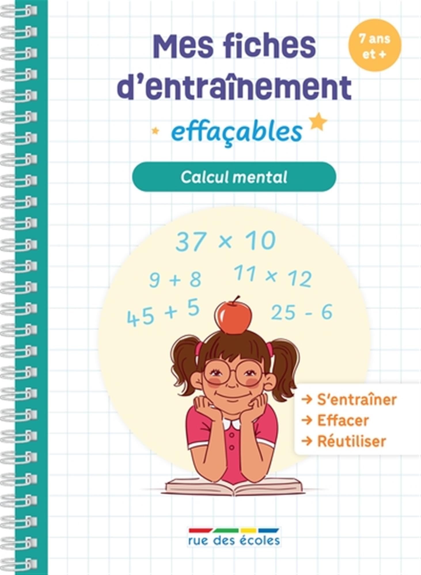 Mes fiches d’entraînement effaçables - Calcul mental book