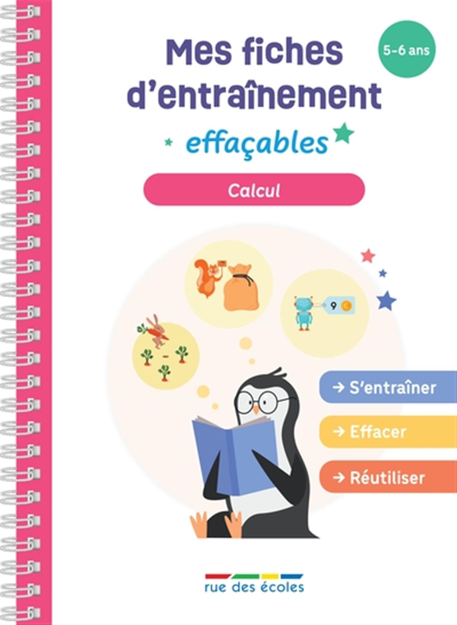 Mes fiches d’entraînement effaçables - Calcul book