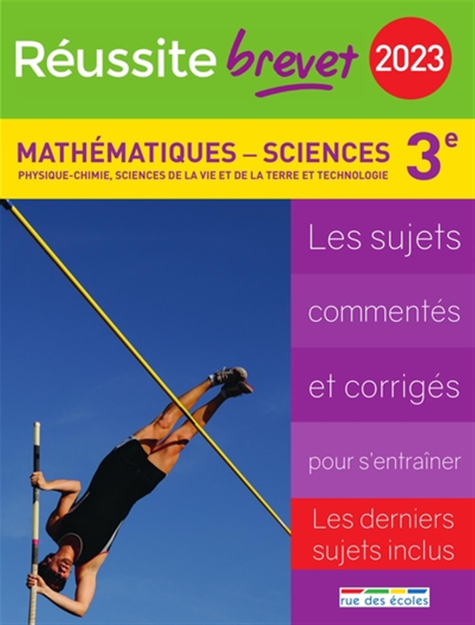 Réussite brevet 2023 mathématiques-sciences 3e book