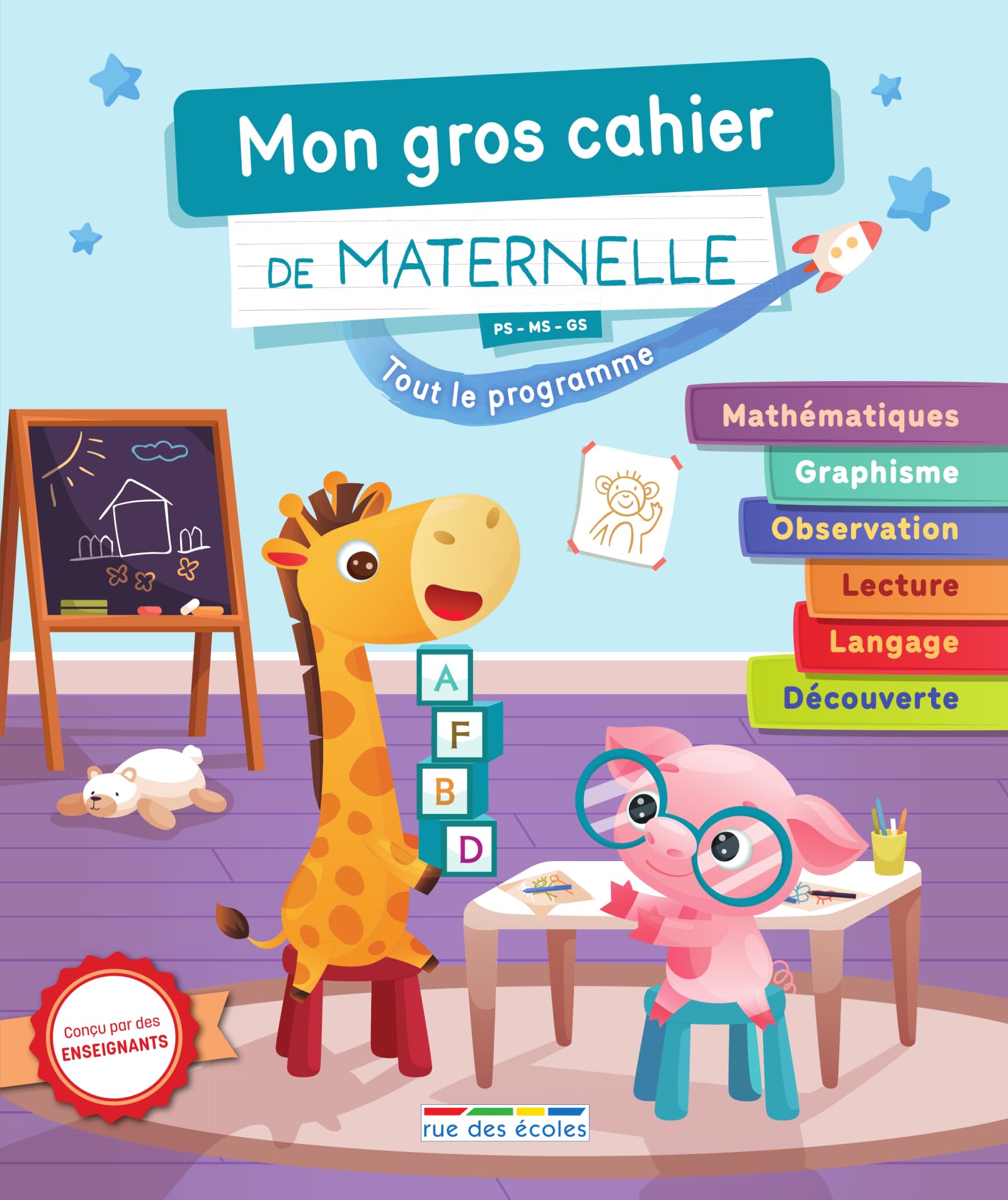 Mon gros cahier de maternelle: Plus de 120 activités comme à l'école pour s'entraîner et progresser ! book