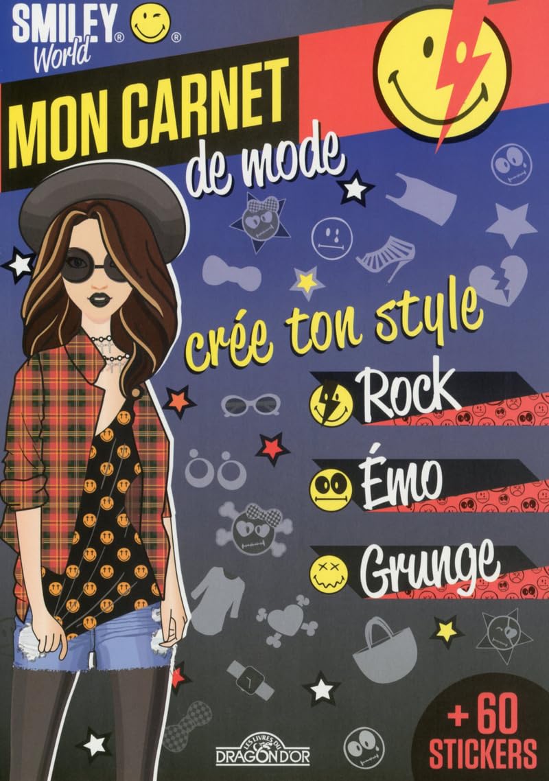 Smiley World - Mon carnet de mode - Crée ton style Rock Emo Grunge Tiptoi & Games