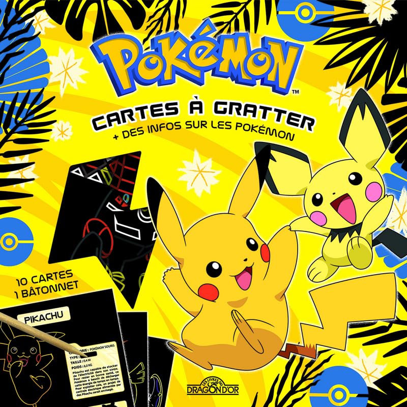 Pokémon - Cartes à gratter avec des infos sur les Pokémon - Pochette de 10 cartes à gratter - Dès 6 ans book